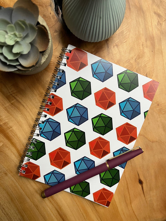 Starter Pokemon 20-Sided Die Spiral Notebook