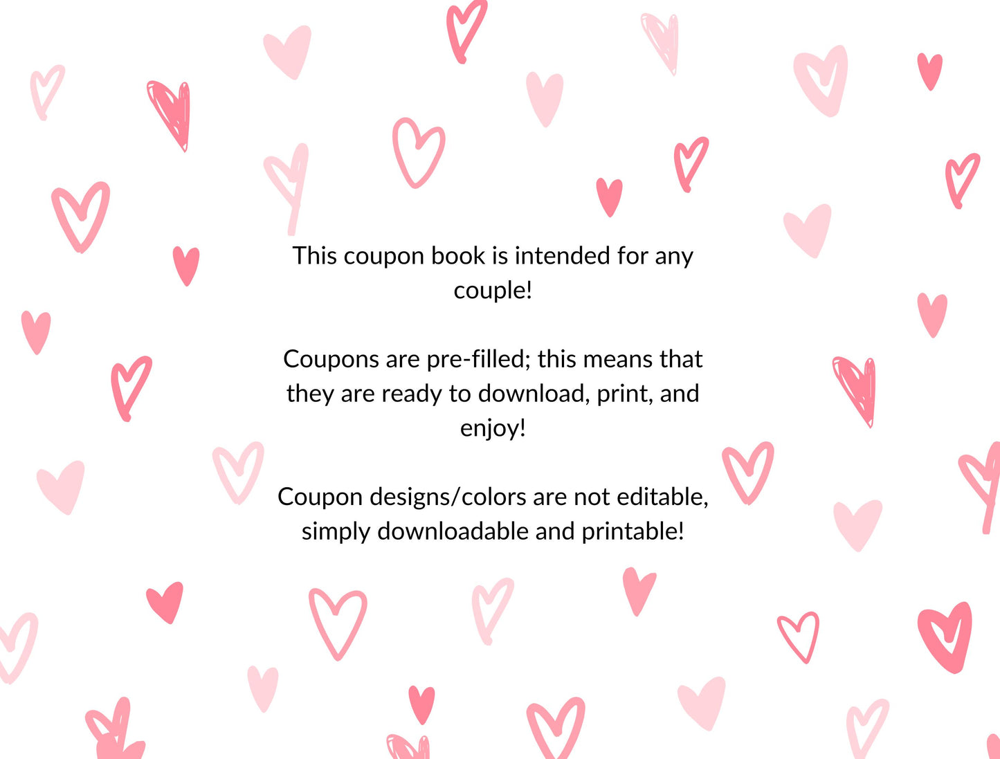 Love Coupons for Couples | Love Coupon Book | Instant Download