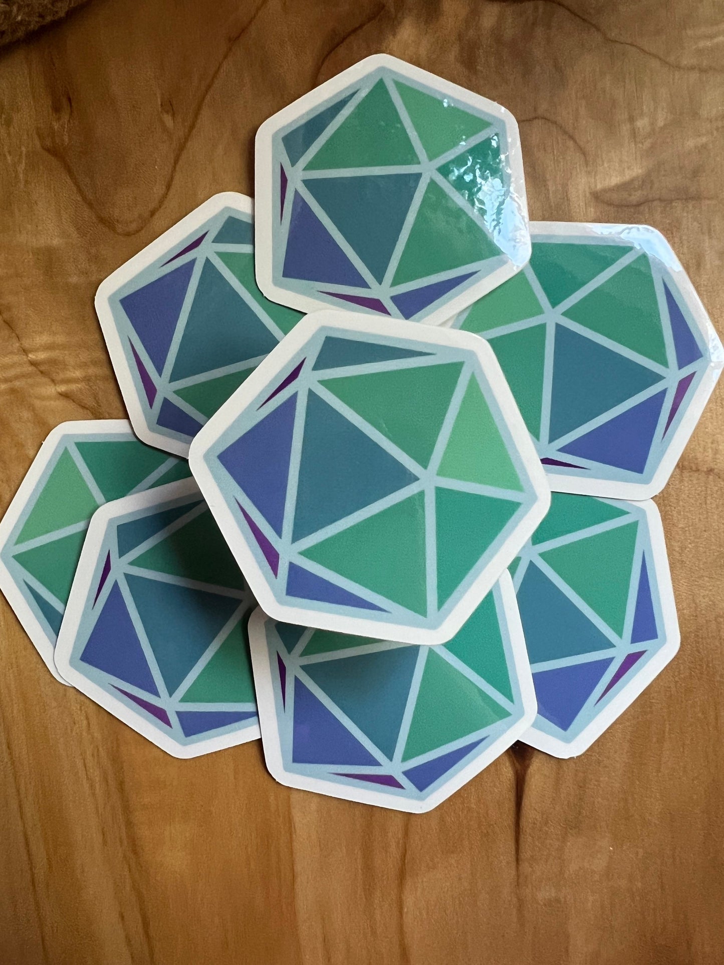 Northern Lights 20-Sided Die Vinyl Sticker