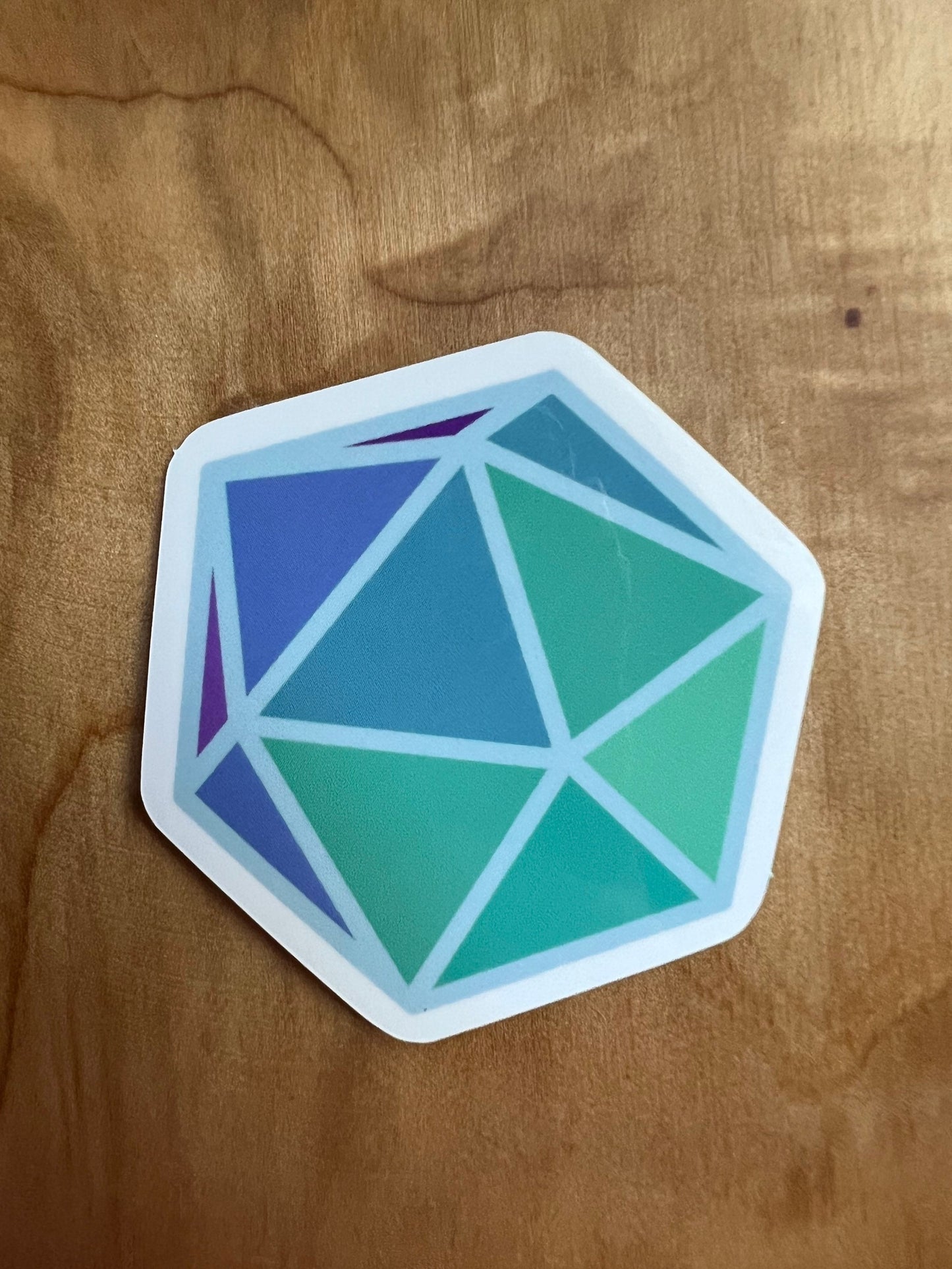 Northern Lights RPG Vinyl Sticker | Aurora Borealis 20-Sided Die