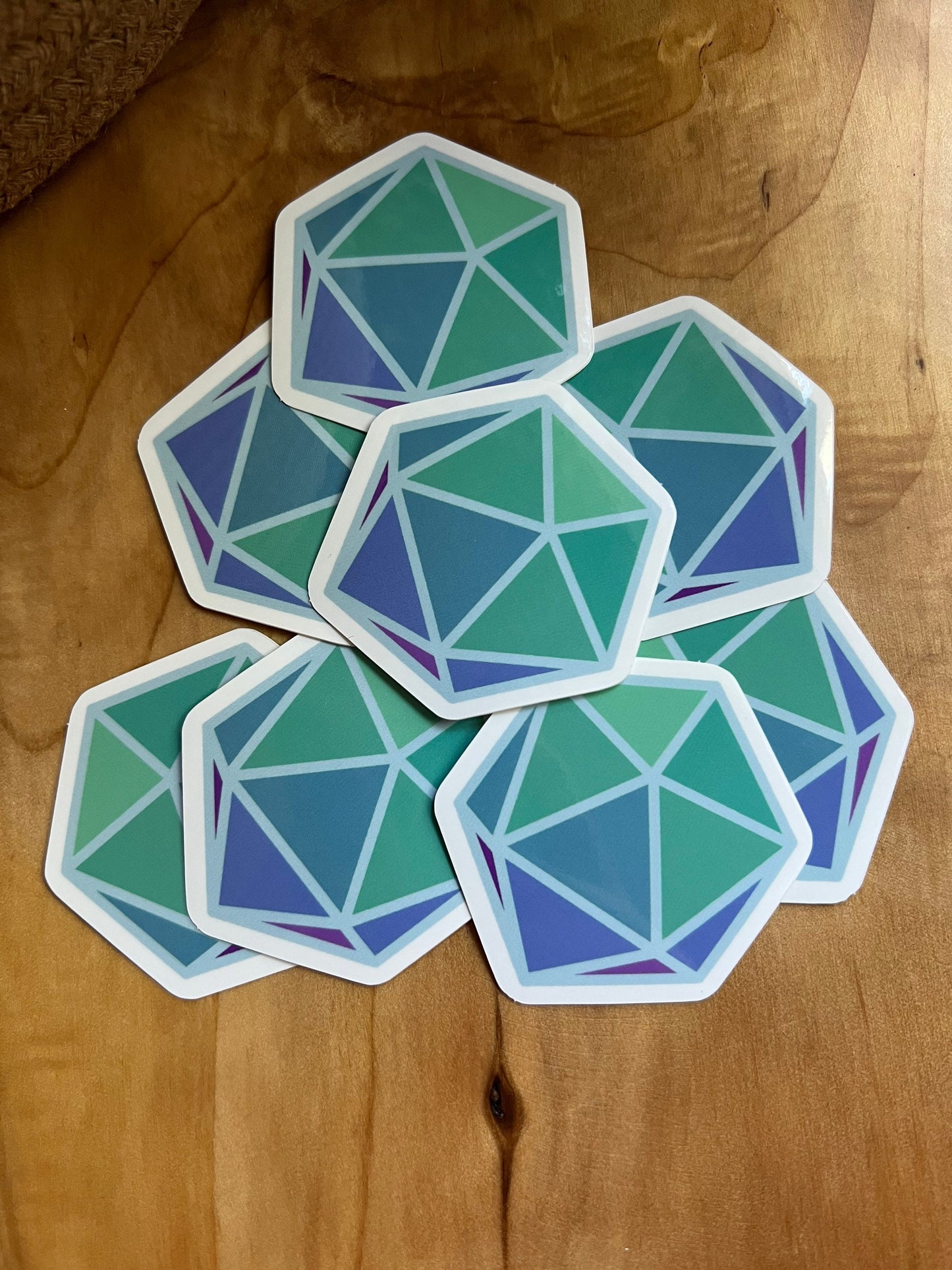 Northern Lights RPG Vinyl Sticker | Aurora Borealis 20-Sided Die