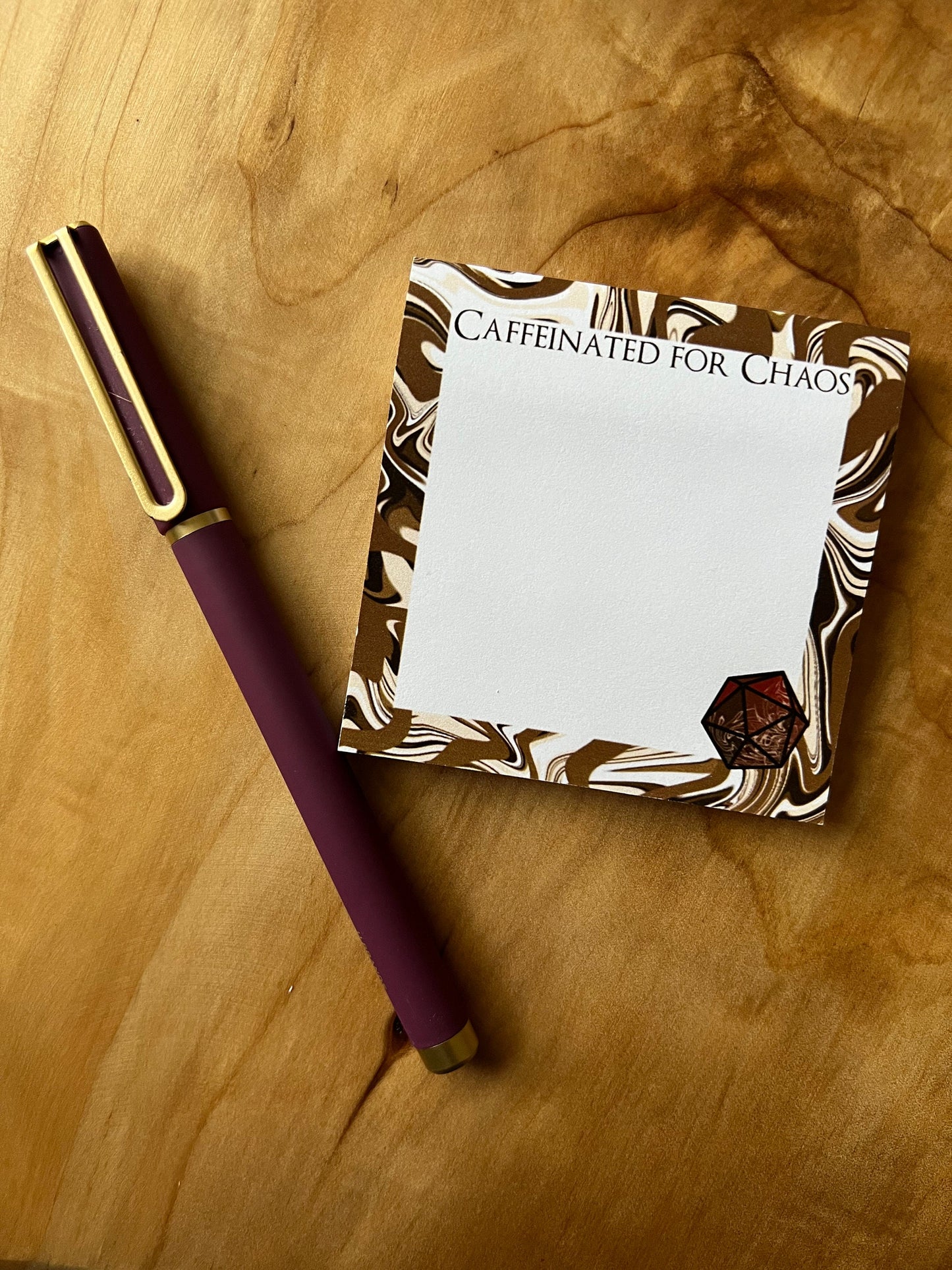 Caffeinated for Chaos | Coffee and RPG Themed Notepad