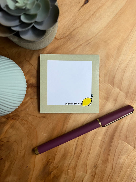 Squeeze the Day Lemon Sticky Memo Pad