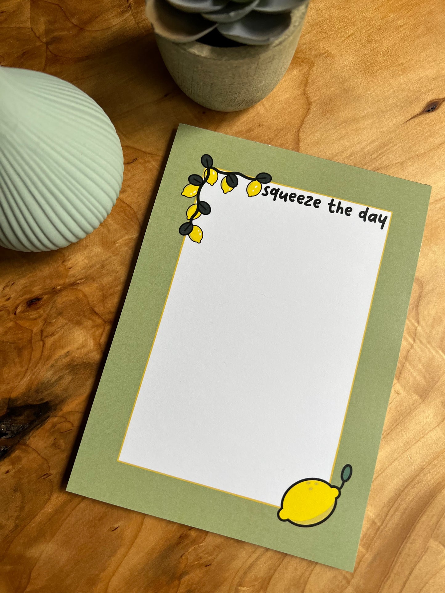 Squeeze the Day Lemon Memo Pad